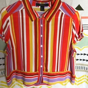 Colorful Striped Button Down